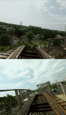 side by side pov of lightning racer