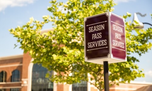 Season Pass services sign